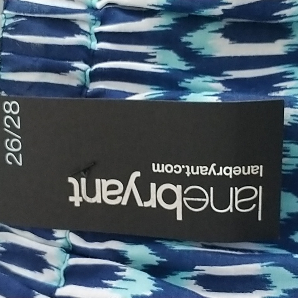 Lane Bryant Blue Graphic Full Maxi Skirt Plus Size 26/28 - Picture 6 of 9
